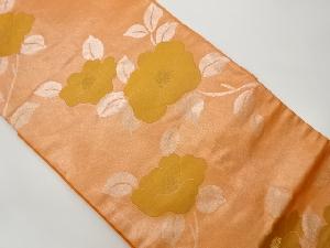 リサイクル　椿模様織出し名古屋帯